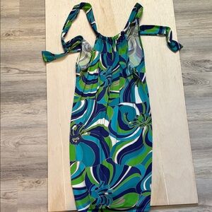 Trina Turk Blue and Green Floral Dress